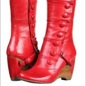 Miz mooz cherry red leather boots